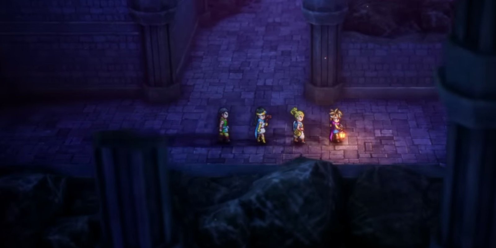 Dragon Quest 1 Remake in the cave.