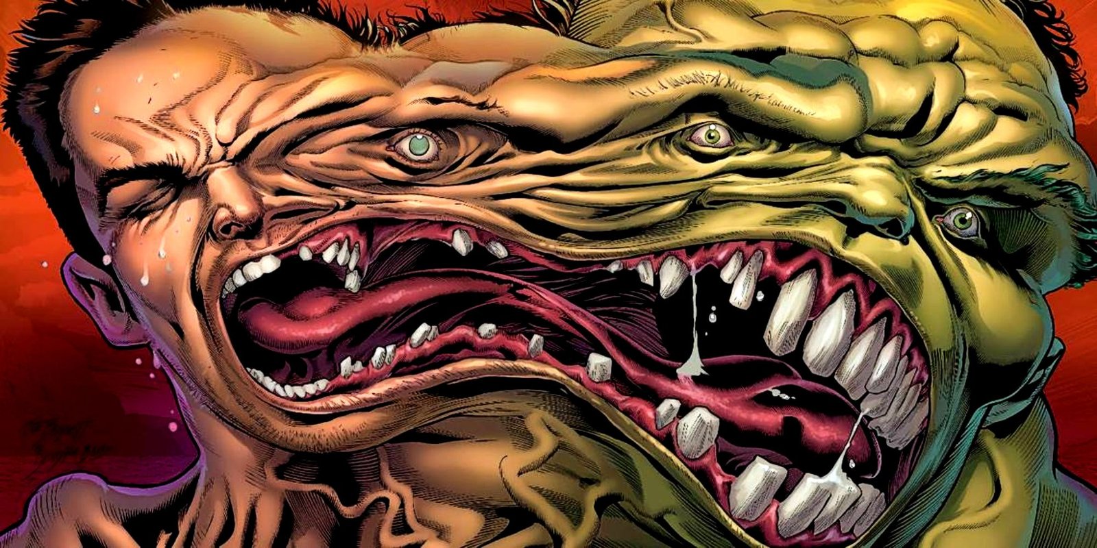 Bruce Banner transforms into Hulk in Immortal Hulk body horror moment
