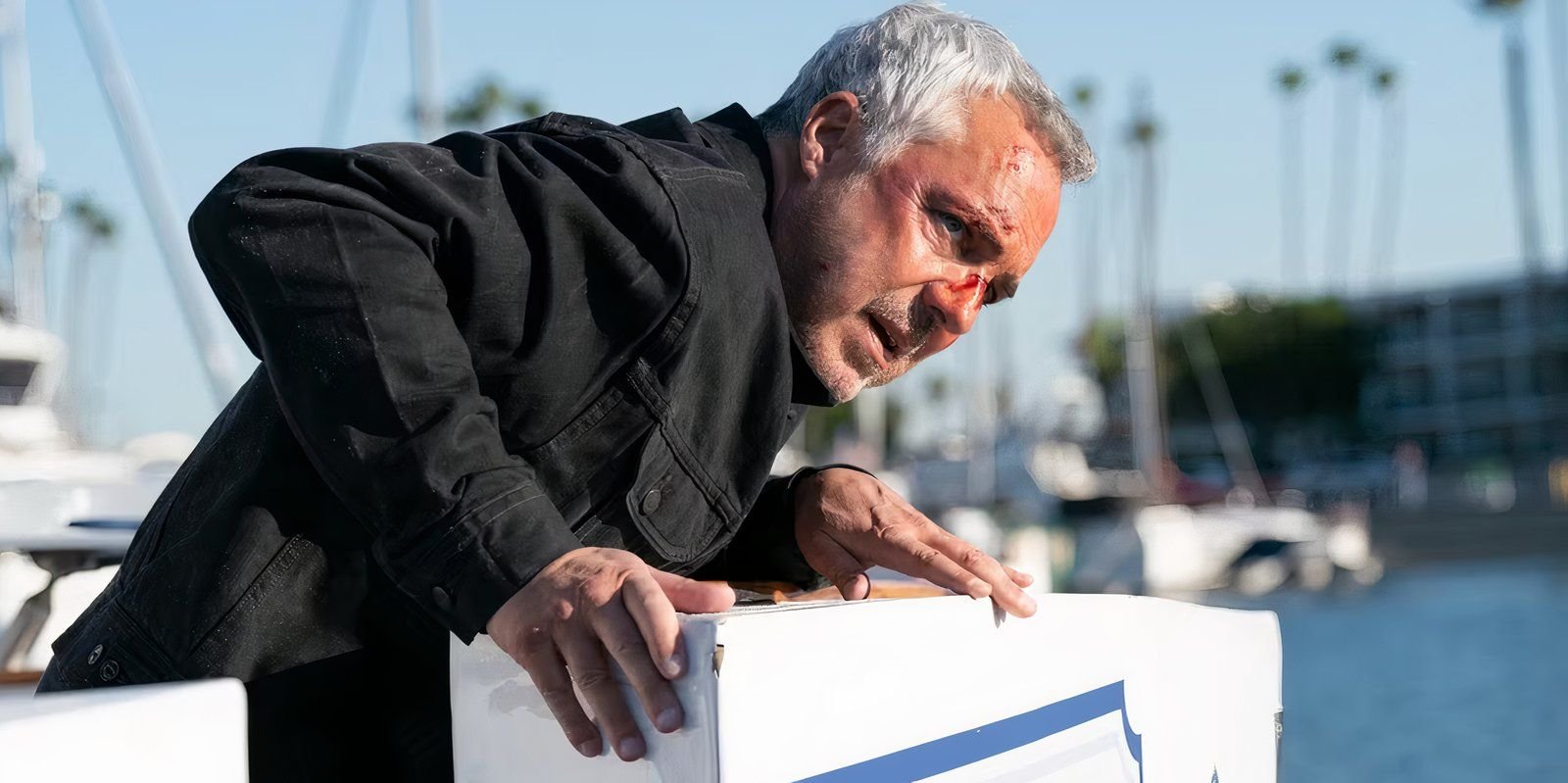 Titus Welliver's 100% RT Show Gets An Exciting Season 2 Filming Update 2 Titus Welliver leans on a boat as Harry Bosch in Bosch Legacy