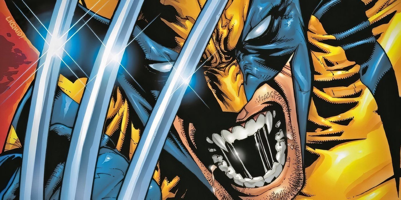 Wolverine screaming while brandishing his claws.
