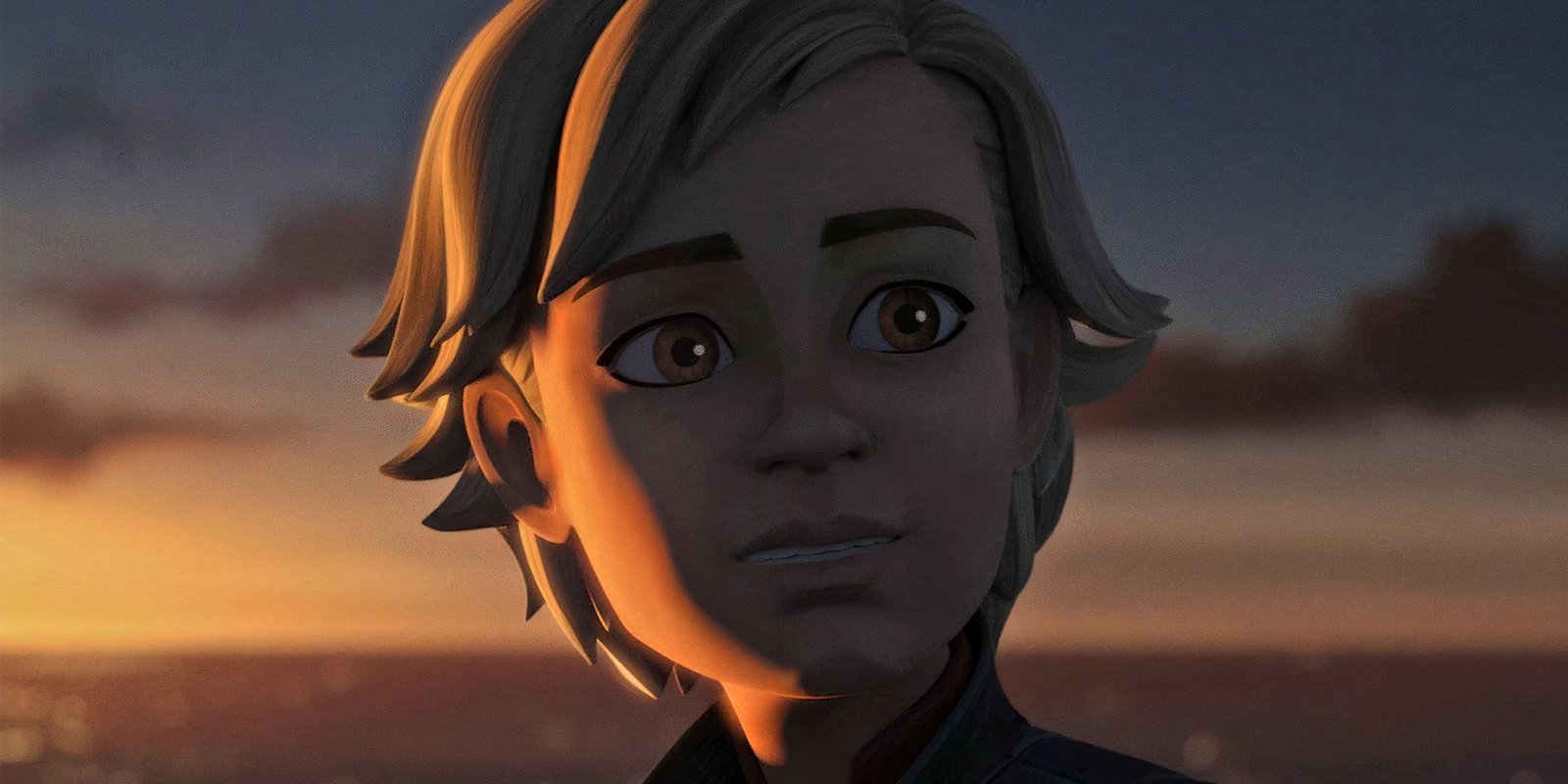 Omega maintains a small smile as she speaks with Lyana (offscreen) on Pabu during the sunset.