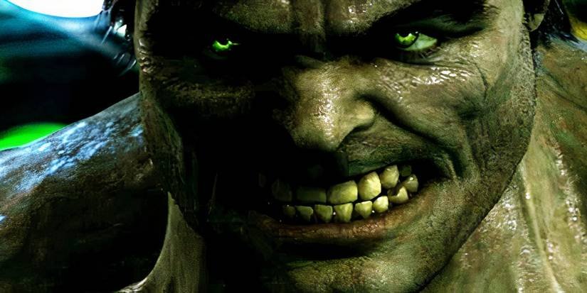 Bruce Banner's Gamma monster growls in the MCU's The Incredible Hulk