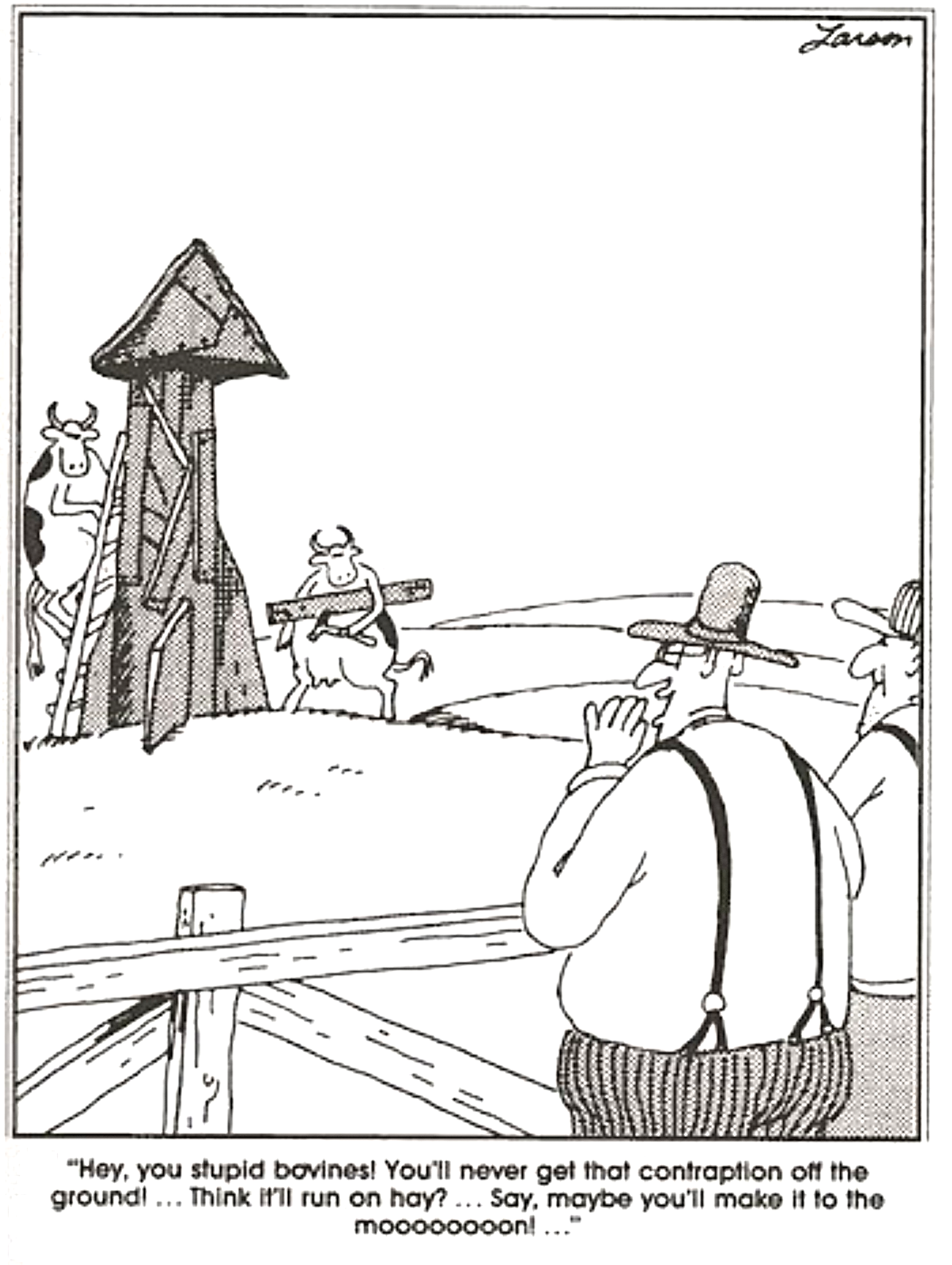 10 Funniest Far Side Comics that Capture the Spirit of 4th of July 9 far side cows and rocket