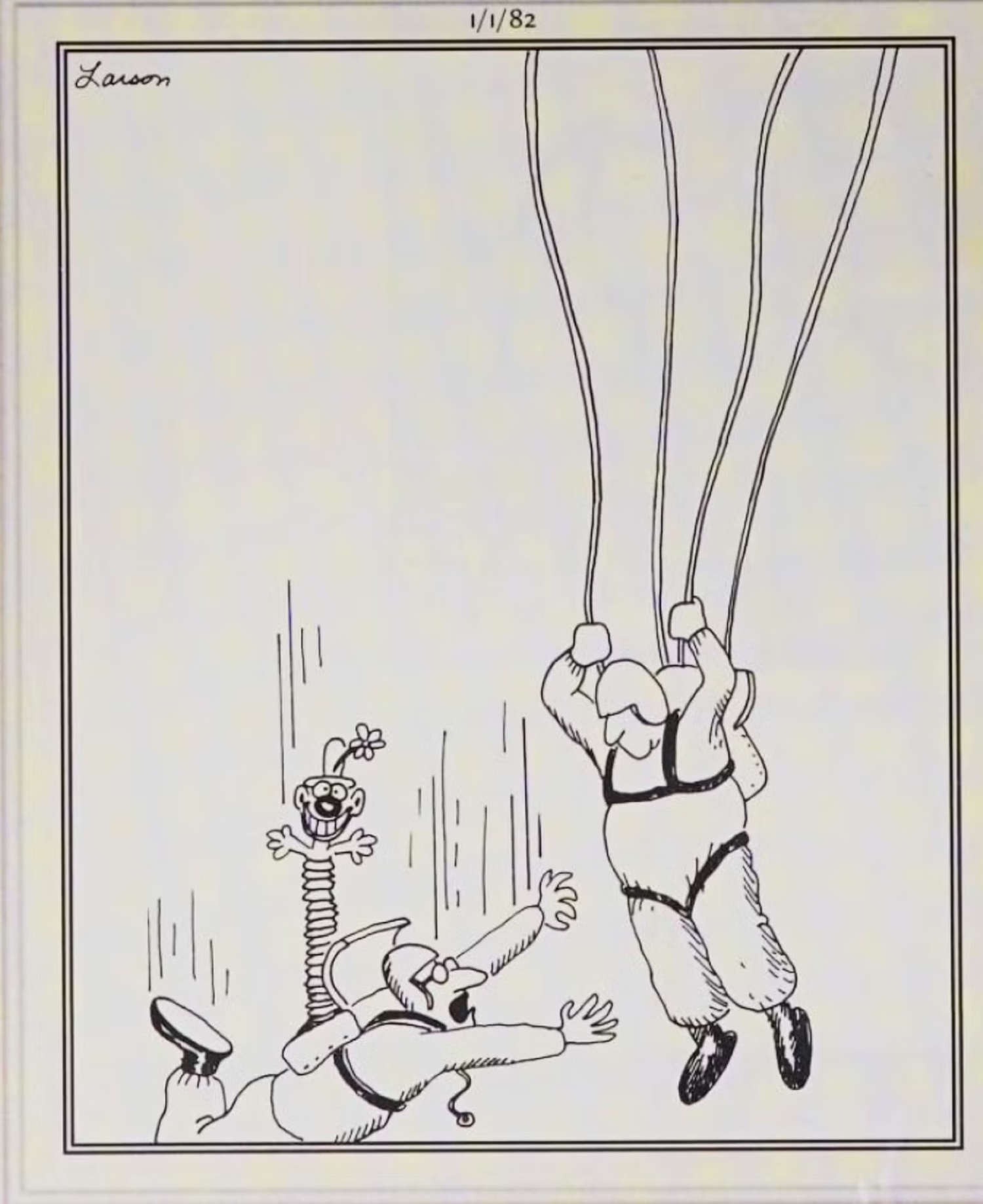 far side clown parachute
