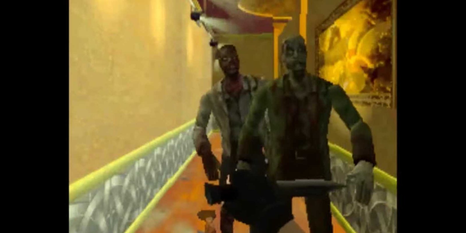 Playing the Master of Knifing minigame in Resident Evil Deadly Silence.
