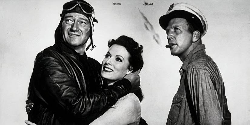 John Wayne and Maureen O'Hara in The Wings of Eagles (1957)