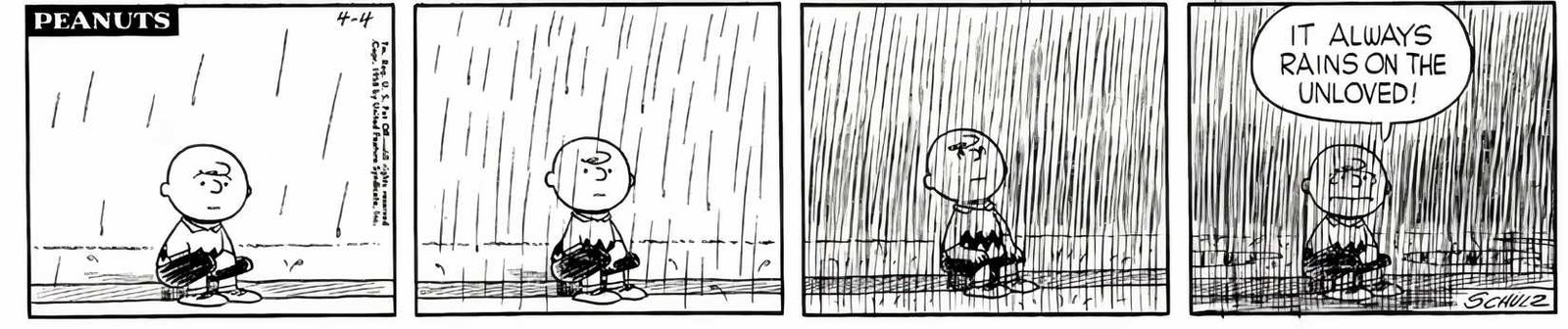 Charlie Brown Complaining in the Rain
