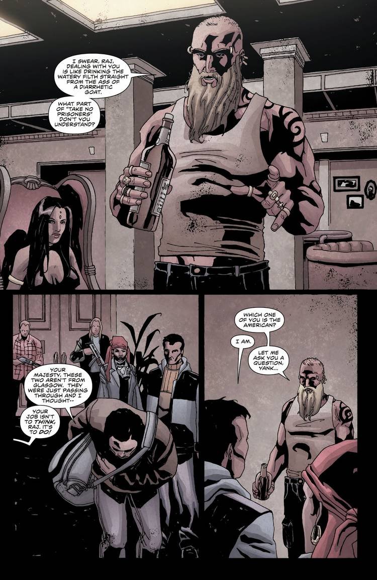 28 Days Later's King Dixon is introduced and talks mean to his people while drinking