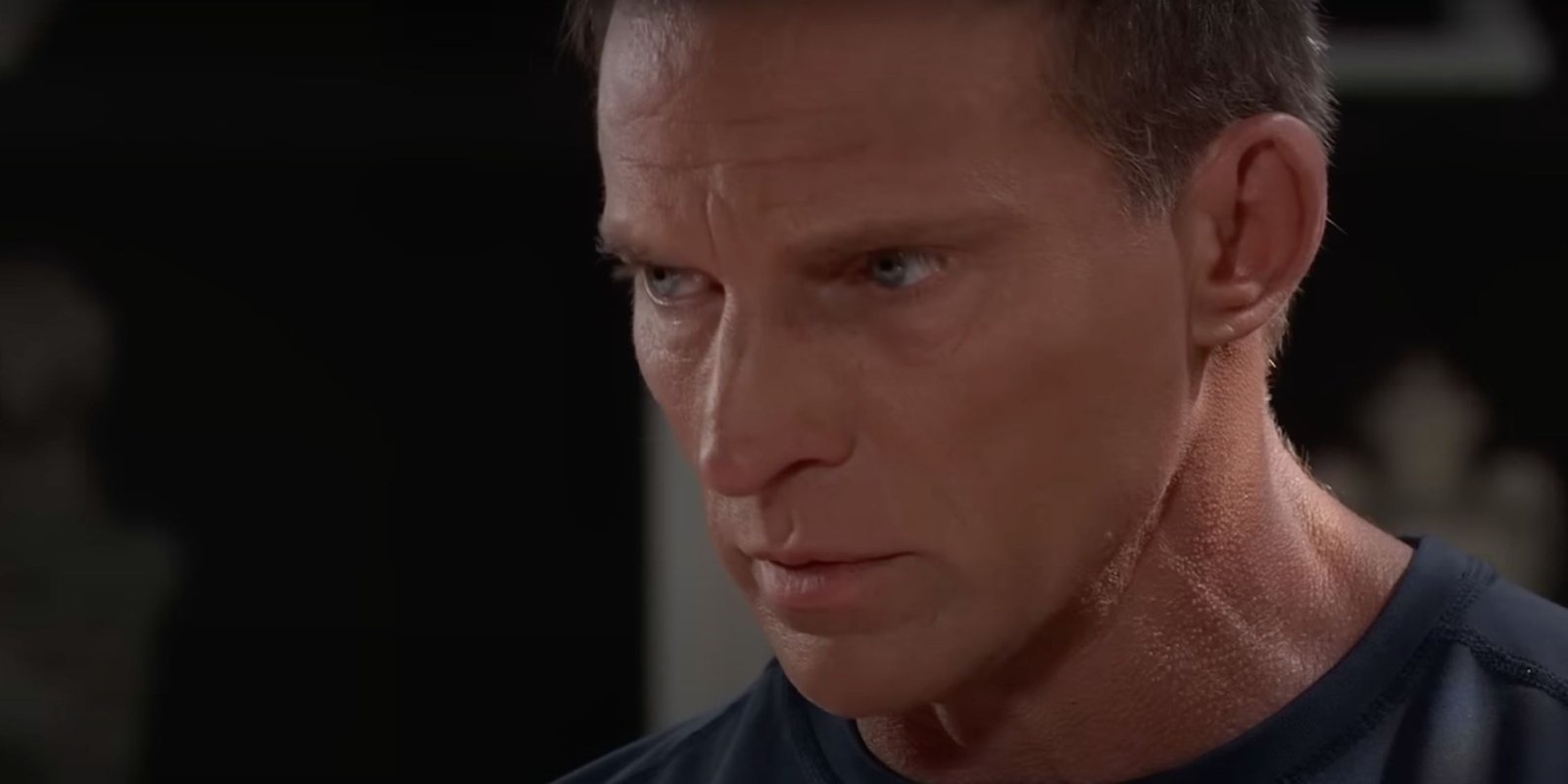 Jason looking determinedly at something off-screen in General Hospital