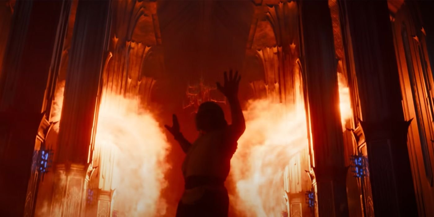 Liu Kang summoning fire in Mortal Kombat 2.