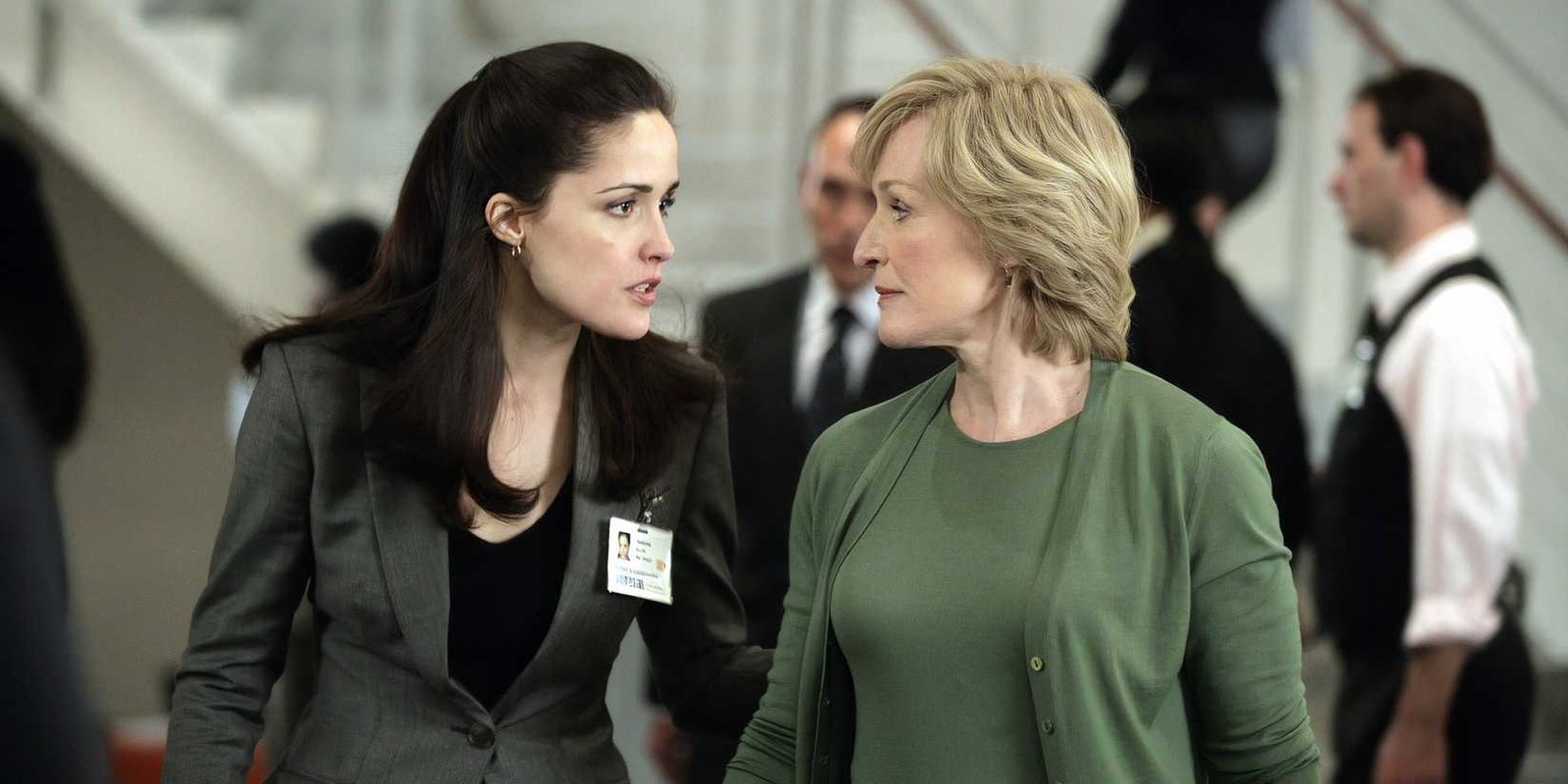 Rose Byrne and Glenn Close looking intense from Damages