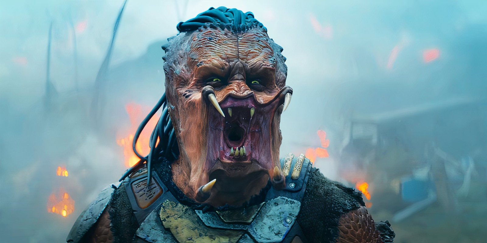 Dek roaring in Predator: Badlands