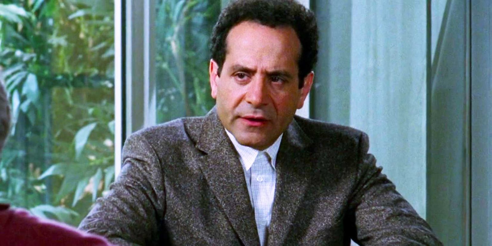 Adrian Monk (Tony Shalhoub) talking to Dr. Kroger (Stanley Kamel) in "Mr. Monk and the Big Reward"