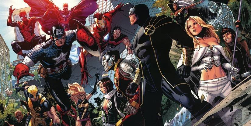 Avengers vs. X-Men Cyclops Emma Frost Captain America Iron Man
