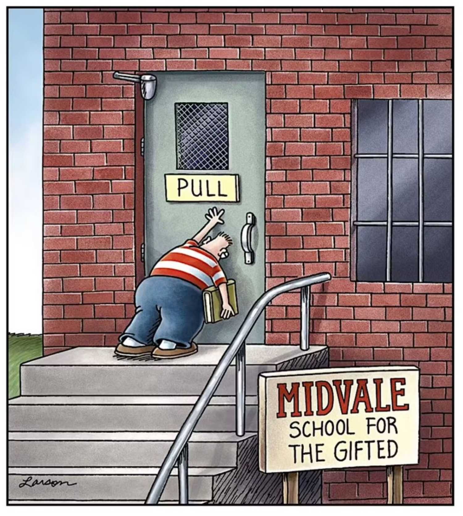 far side midvale pull push nerdy kid