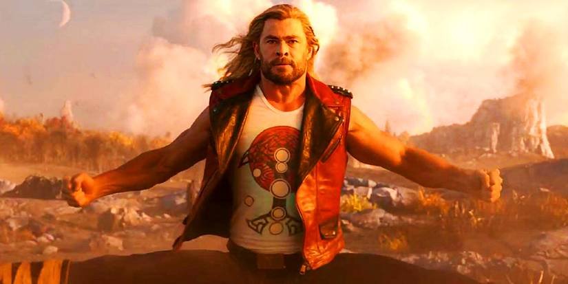 Thor doing the Van Damme stance in Thor Love and Thunder
