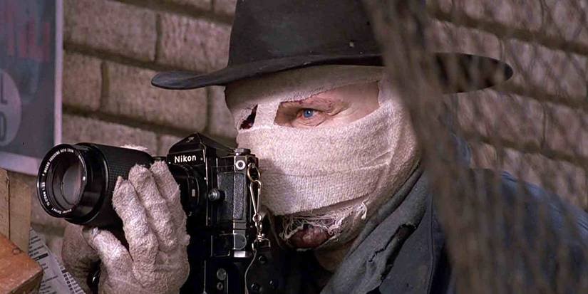 Darkman taking photos in Darkman