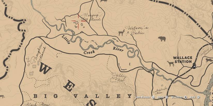 RDR2 Hanging Dog Ranch Map