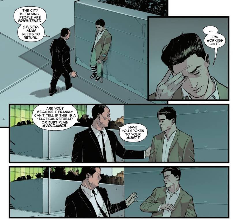 spider-man deals with injury post-hellgate