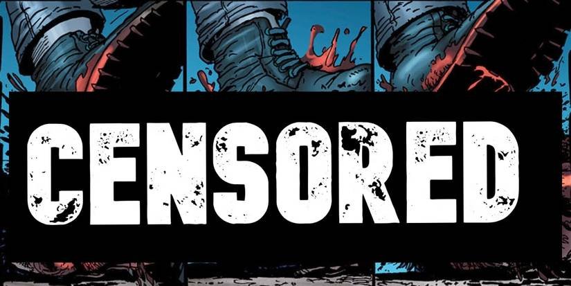 The Boys' Stormfront getting his head stomped by Butcher (with a censor bar covering the violence).