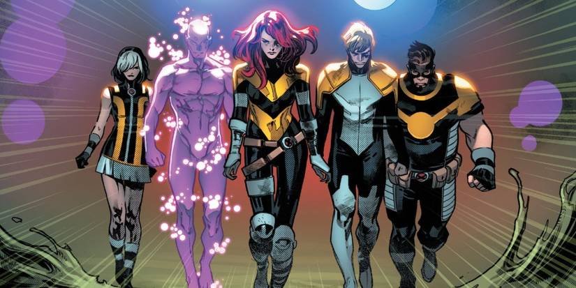 X-Men Resurrection Team The Five - Elixir, Proteus, Hope Summers, Tempus, and Egg