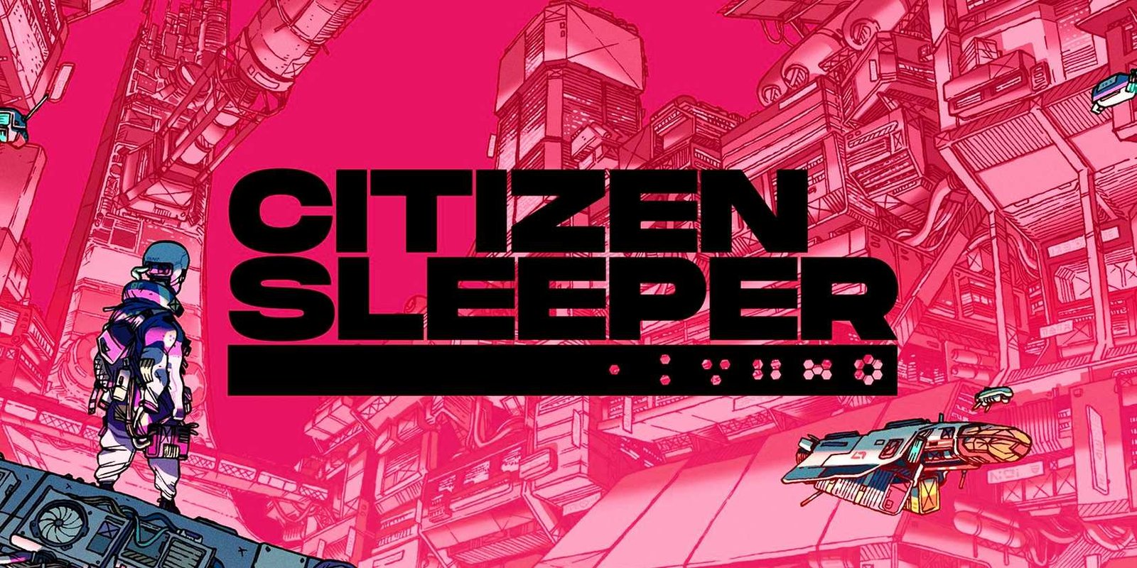 Cover art for citizen sleeper showing a sleeper on a ship. 