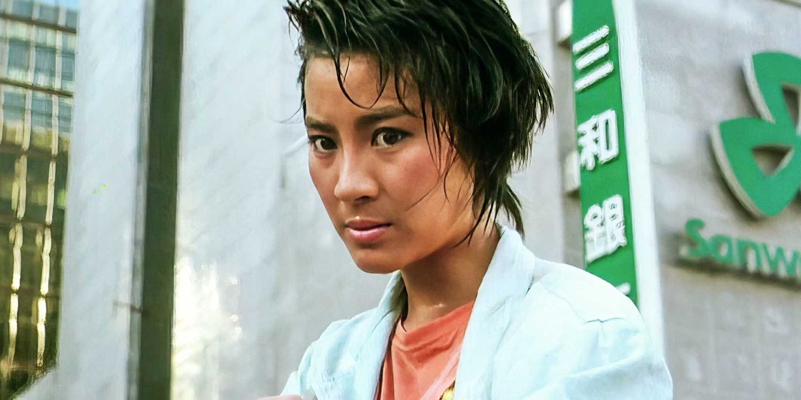 Michelle Yeoh looking serious in Yes Madam