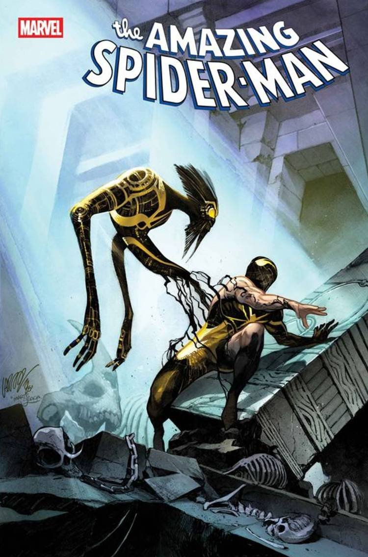 amazing spider-man cover showing a technarch alien